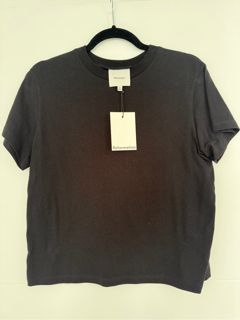 Reformation Rowan Crew Tee - Black